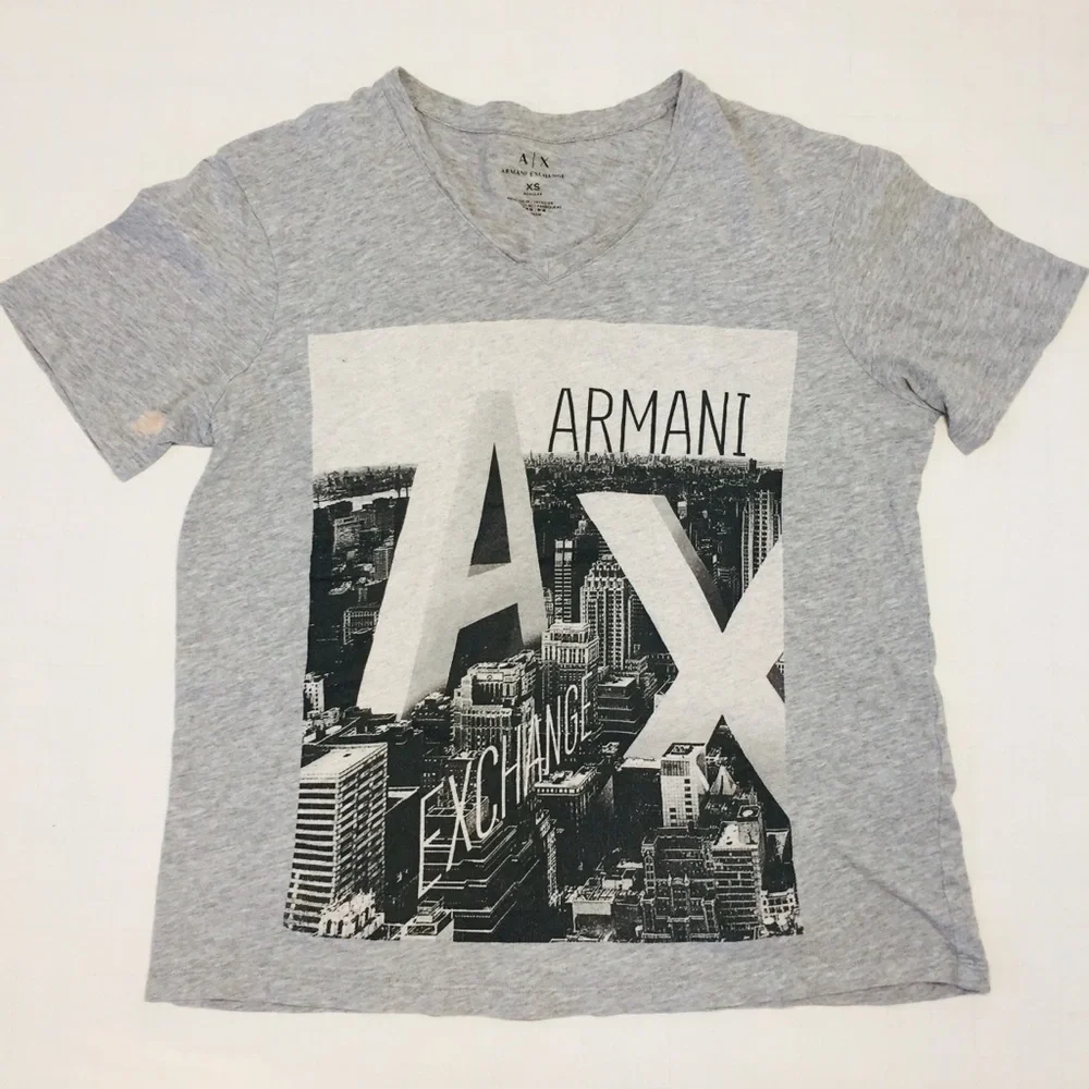 Armani Exchange Short Sleeves Grey Graphic Tee - Picture 1 of 9